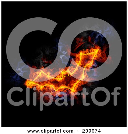 Royalty-Free (RF) Clipart Illustration of a Blazing Bat by Michael Schmeling
