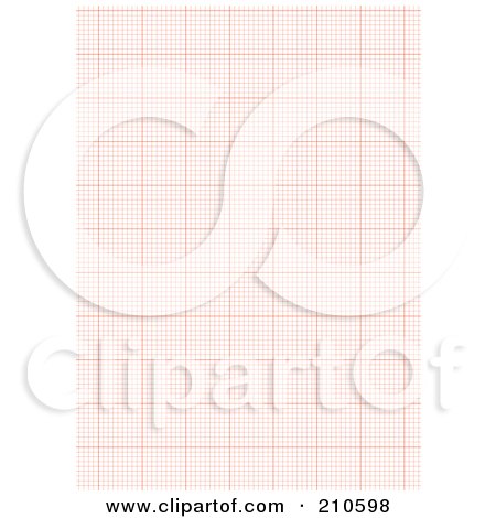 Royalty-Free (RF) Clipart Illustration of a Red Graph Paper Background by michaeltravers
