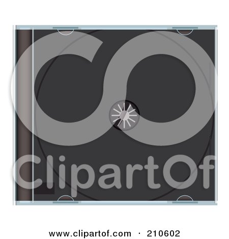 Royalty-Free (RF) Clipart Illustration of a Black CD Case by michaeltravers