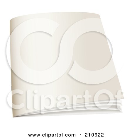 Royalty-Free (RF) Clipart Illustration of a Blank White Booklet by michaeltravers