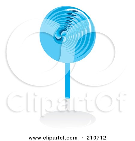 Royalty-Free (RF) Clipart Illustration of a Blue Plastic Spiral Tree by MilsiArt