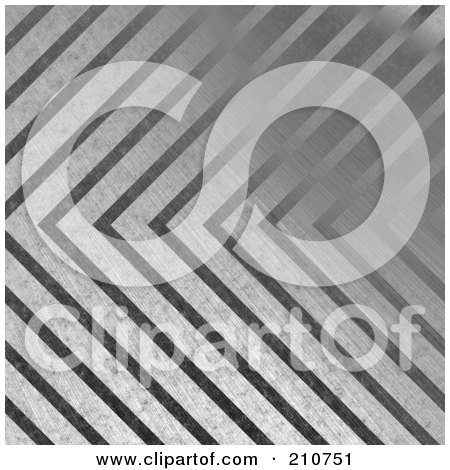 Royalty-Free (RF) Clipart Illustration of a Brushed Metal Background With Stripes by Arena Creative