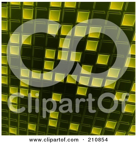 Royalty-Free (RF) Clipart Illustration of a Slanted Green Tile Background by elaineitalia