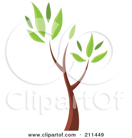 Royalty-Free (RF) Clipart Illustration of a Seedling Tree by yayayoyo