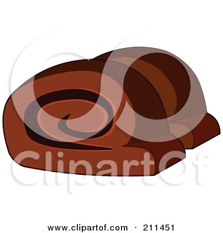 Royalty-Free (RF) Clipart Illustration of Two Slices Of Sweet Bread by yayayoyo