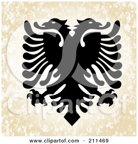 Royalty-Free (RF) Clipart Illustration of a Double Headed Eagle Design by BestVector