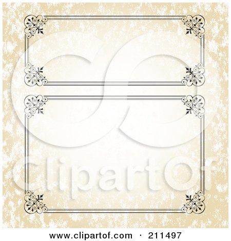 Royalty-Free (RF) Clipart Illustration of a Digital Collage Of Ornate Frame Borders - 5 by BestVector