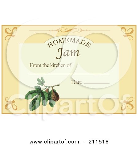 Royalty-Free (RF) Clipart Illustration of a Homemade Jam Label With Date And Text Space - 6 by Eugene