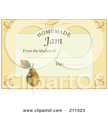 Royalty-Free (RF) Clipart Illustration of a Homemade Jam Label With Date And Text Space - 2 by Eugene