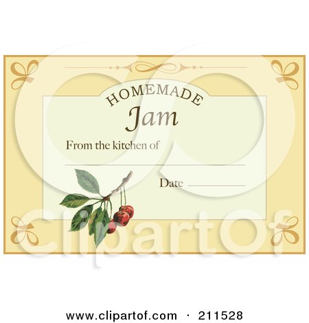 Royalty-Free (RF) Clipart Illustration of a Homemade Jam Label With Date And Text Space - 7 by Eugene
