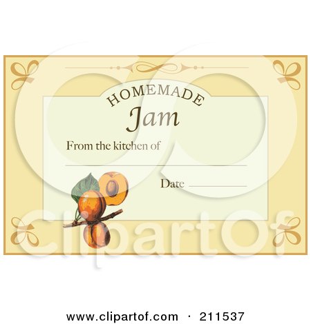 Royalty-Free (RF) Clipart Illustration of a Homemade Jam Label With Date And Text Space - 5 by Eugene