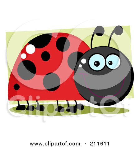 Royalty-Free (RF) Clipart Illustration of a Smiling Happy Ladybug by Hit Toon