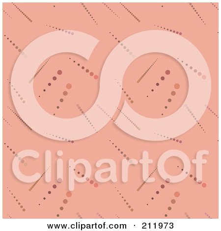 Royalty-Free (RF) Clipart Illustration of a Seamless Repeat Background Of Dotted Rows On Pink by chrisroll