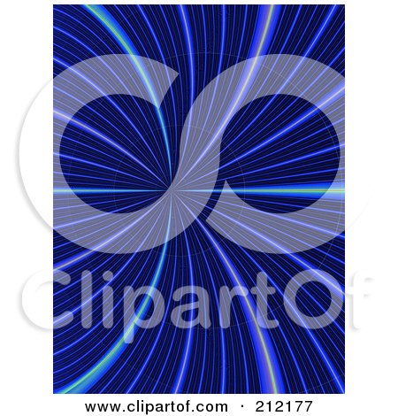 Royalty-Free (RF) Clipart Illustration of a Background Of Blue Lights In A Wormhole by ShazamImages