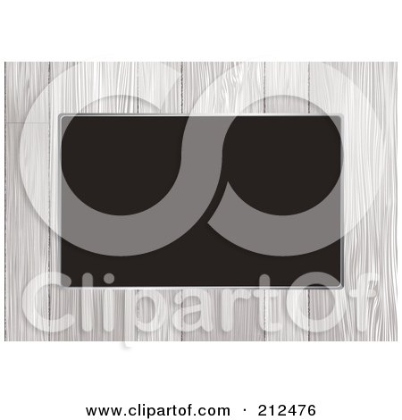 Royalty-Free (RF) Clipart Illustration of a Border Of White Wood Panels Over Black by michaeltravers