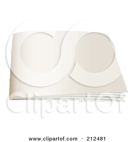 Royalty-Free (RF) Clipart Illustration of a Plain Simple Paper Booklet by michaeltravers