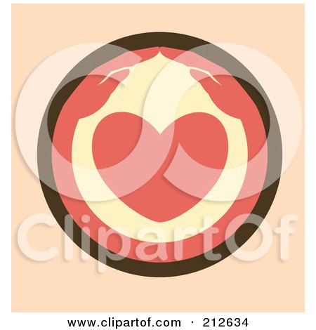 Royalty-Free (RF) Clipart Illustration of a Protect Love Circle by Cherie Reve