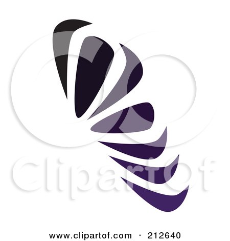 Royalty-Free (RF) Clipart Illustration of a Dark Abstract Foot Print by Cherie Reve
