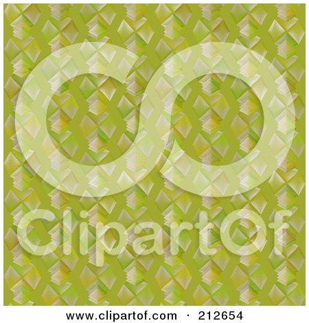 Royalty-Free (RF) Clipart Illustration of a Seamless Repeat Background Of Shimmers On Green by chrisroll