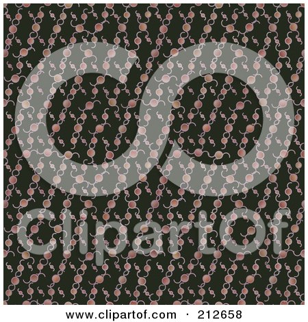 Royalty-Free (RF) Clipart Illustration of a Seamless Repeat Background Of Pink Spirals On Black by chrisroll