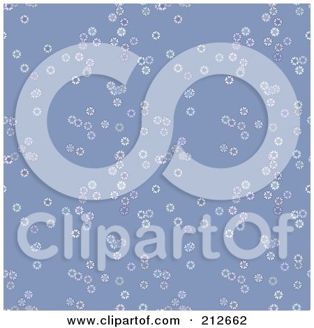Royalty-Free (RF) Clipart Illustration of a Seamless Repeat Background Of Falling Flakes Blue by chrisroll