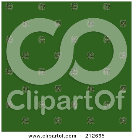 Royalty-Free (RF) Clipart Illustration of a Seamless Repeat Background Of Squares On Green by chrisroll