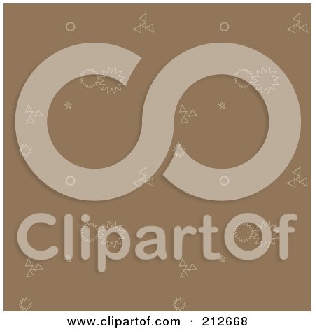 Royalty-Free (RF) Clipart Illustration of a Seamless Repeat Background Of Beige Bursts On Tan by chrisroll
