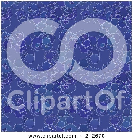 Royalty-Free (RF) Clipart Illustration of a Seamless Repeat Background Of Abstract Broken Blue by chrisroll