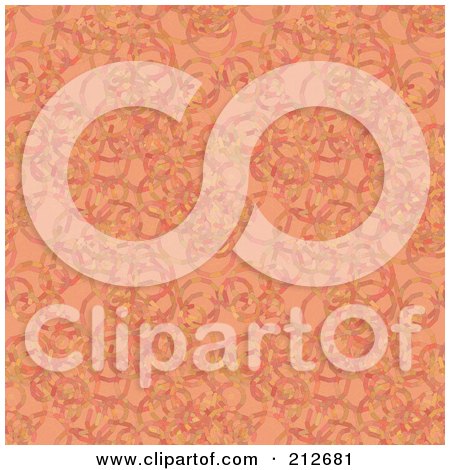 Royalty-Free (RF) Clipart Illustration of a Seamless Repeat Background Of Colorful Swirls On Pink by chrisroll