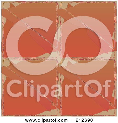 Royalty-Free (RF) Clipart Illustration of a Seamless Repeat Background Of Abstract Orange by chrisroll