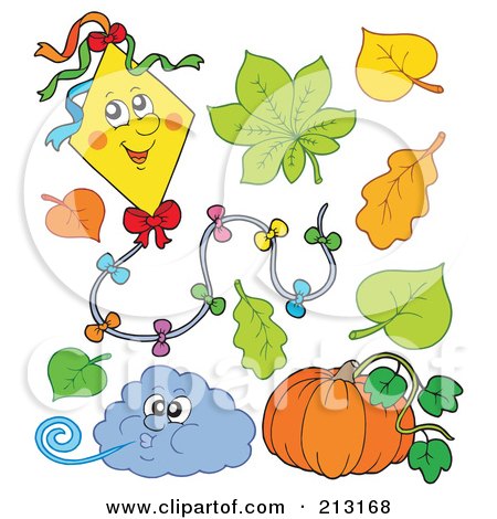 Royalty-Free (RF) Clipart Illustration of a Digital Collage Of Autumn Items by visekart