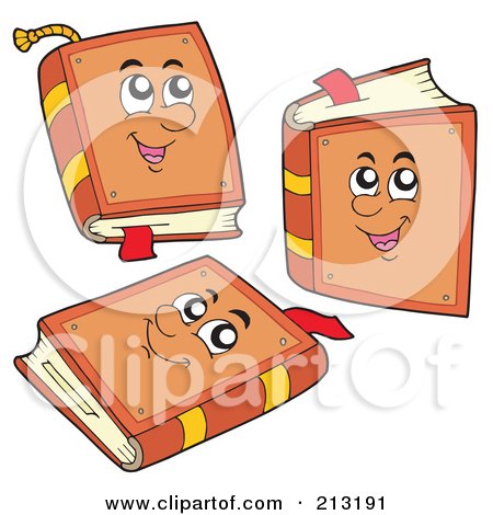 Royalty-Free (RF) Clipart Illustration of a Digital Collage Of A Brown Book by visekart