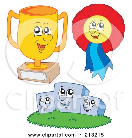 Royalty-Free (RF) Clipart Illustration of a Digital Collage Of Awards And Medals by visekart