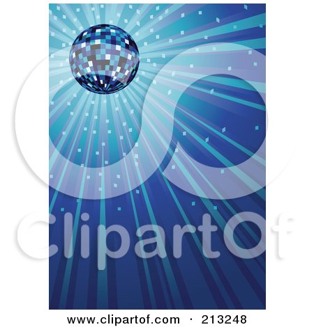 Royalty-Free (RF) Clipart Illustration of a Sparkly And Shining Blue Ray Background by dero