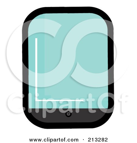 Royalty-Free (RF) Clipart Illustration of a Wide Screen Smart Phone by Hit Toon