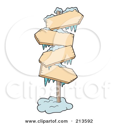 Royalty-Free (RF) Clipart Illustration of Icy Signs by visekart