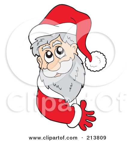 Royalty-Free (RF) Clipart Illustration of a Santa Sign by visekart