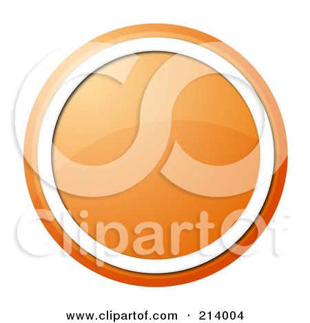 Royalty-Free (RF) Clipart Illustration of a Round Orange Icon by oboy