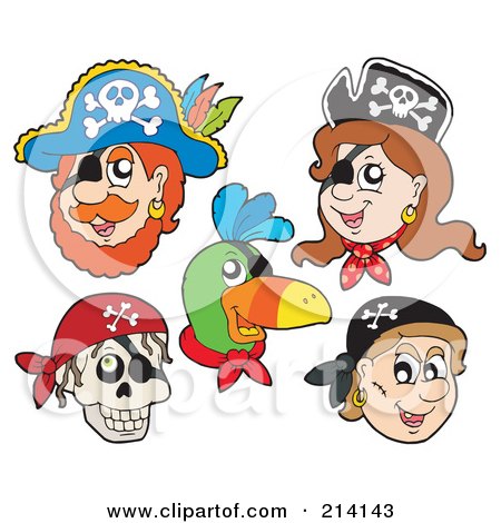 Royalty-Free (RF) Clipart Illustration of a Digital Collage Of Pirate Items - 2 by visekart