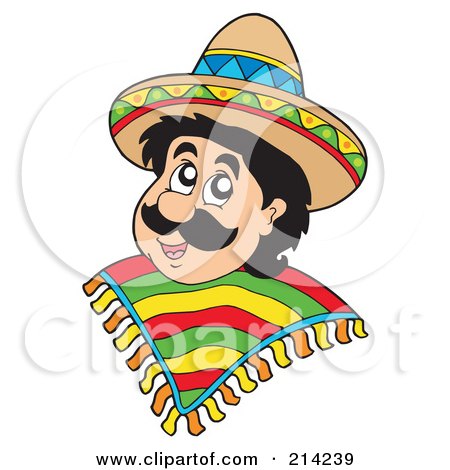 Royalty-Free (RF) Clipart Illustration of a Mexican Man by visekart