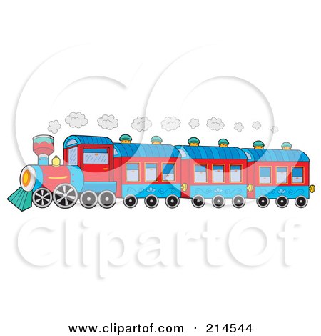 Royalty-Free (RF) Clipart Illustration of a Steam Train by visekart