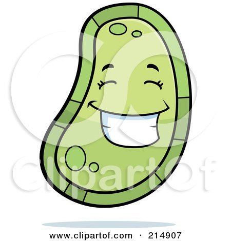 Royalty-Free (RF) Clipart Illustration of a Happy Germ Character by Cory Thoman