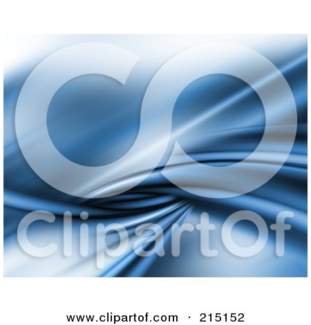 Royalty-Free (RF) Clipart Illustration of a Background Of Abstract Blue Liquid Waves by KJ Pargeter