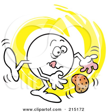 Royalty-Free (RF) Clipart Illustration of a Moodie Character Dropping A Hot Potato by Johnny Sajem