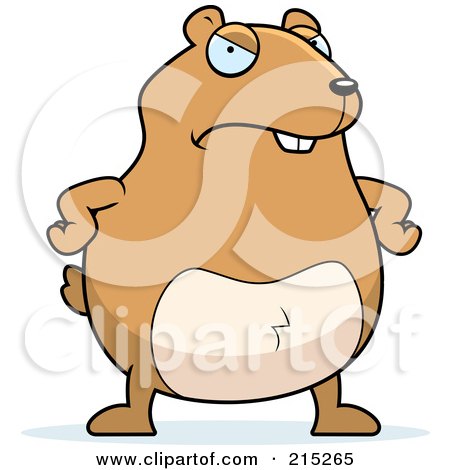 Royalty-Free (RF) Clipart Illustration of a Mad Hamster by Cory Thoman