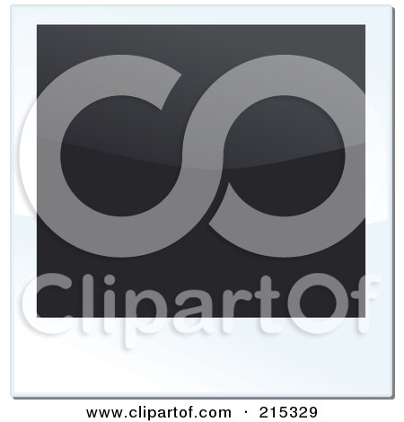 Royalty-Free (RF) Clipart Illustration of a Blank Polaroid Picture With White Edges by Cory Thoman