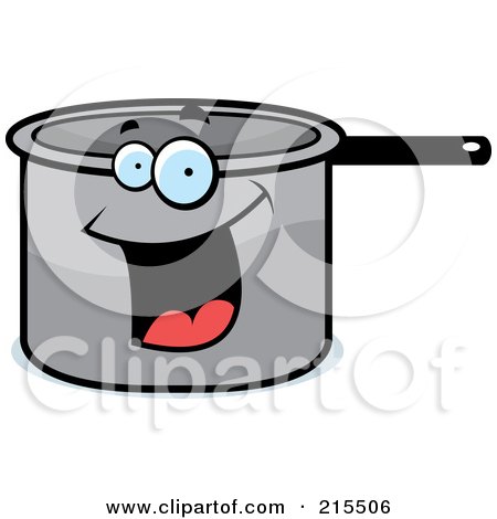 Royalty-Free (RF) Clipart Illustration of a Happy Smiling Pot Character by Cory Thoman