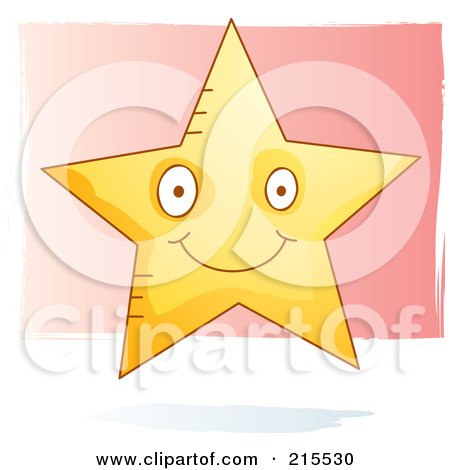 Royalty-Free (RF) Clipart Illustration of a Cute Smiling Star by Cory Thoman