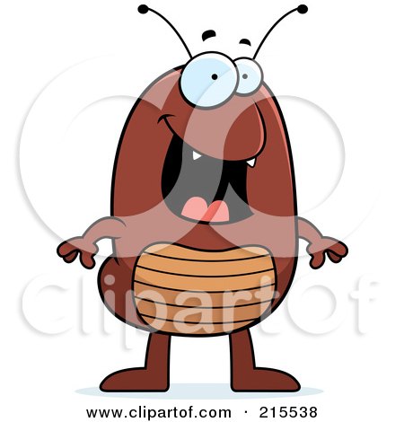 Royalty-Free (RF) Clipart Illustration of a Happy Flea Standing by Cory Thoman