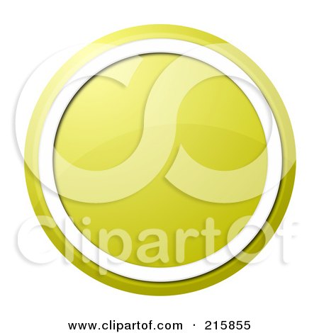 Royalty-Free (RF) Clipart Illustration of a Round Yellow And White Shiny Button Icon by oboy